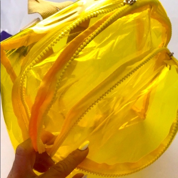 LF Yellow Neon Transparent Backpack - Picture 7 of 8